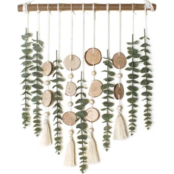 Artificial Eucalyptus Wall Decor Fake Greenery Leaves Stems Wall Hanging Plants - Picture 1 of 7
